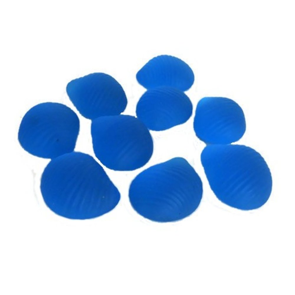Designer Frosted Sea Glass Shells Vase Fillers Decor Cobalt Blue